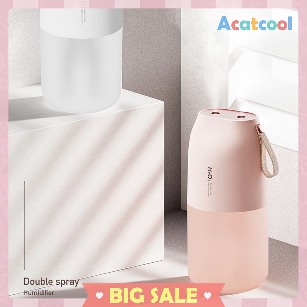 300ml Double Nozzle Cool Mist Aroma Diffuser Air Humidifier w/Night Light