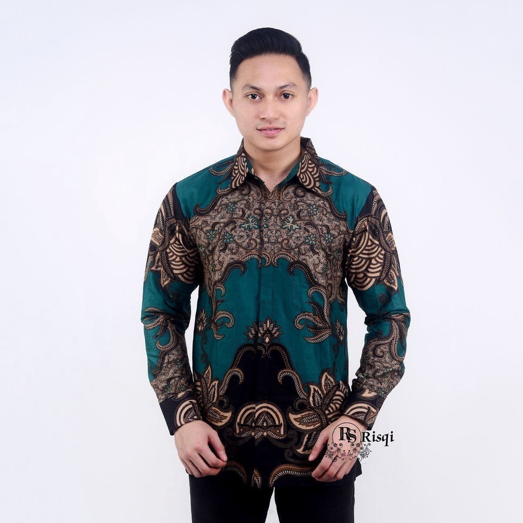 KEMEJA BATIK PRIA LENGAN PANJANG SIZE M L XL XXL BSWART batik HRB026 KENONGO SOGAN