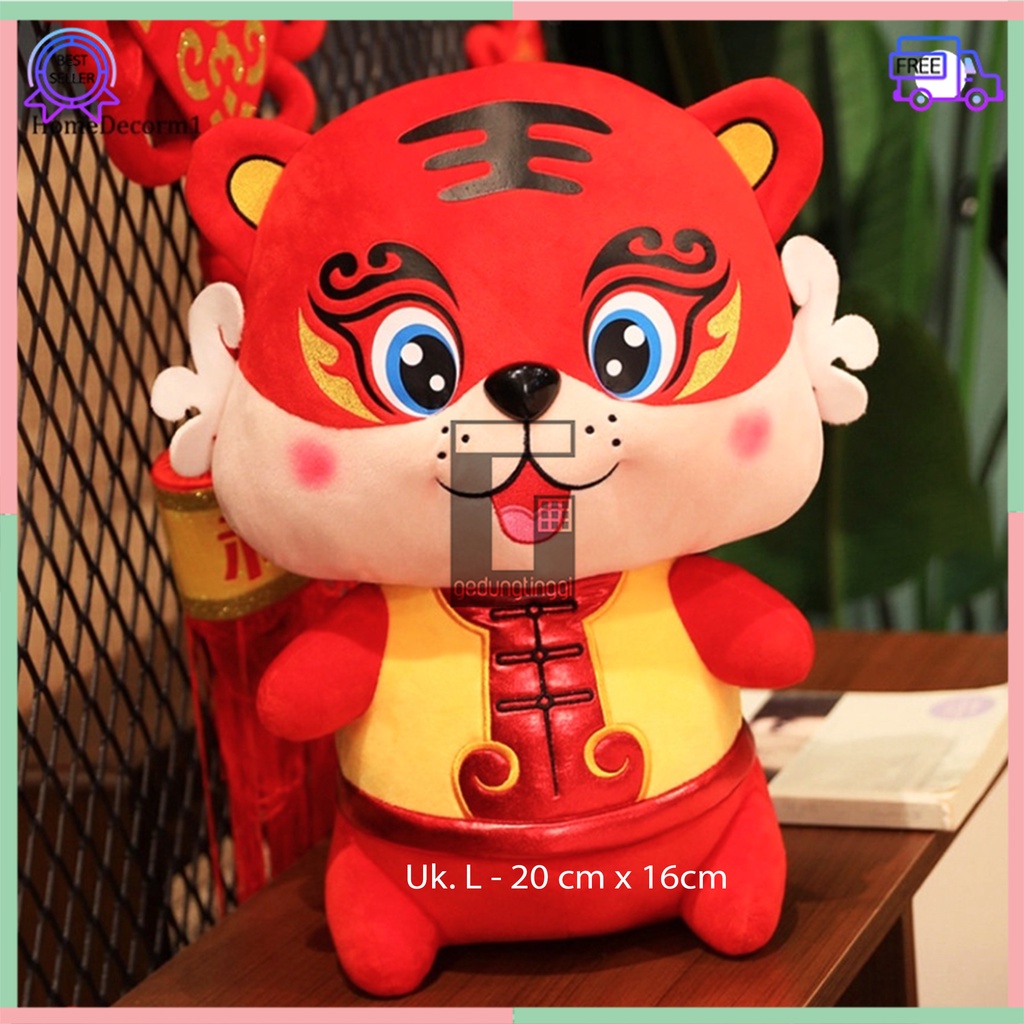 Pajangan Hiasan Hadiah Kado Souvenir Hampers Parcel Parsel Gantungan Boneka Tempel Cop Kaca Dashboard Mobil Dekorasi Aksesoris Asesoris Accesories Fu Fuk Hoki Rejeki Tahun Baru China Cina Imlek Sincia Cny Karakter Shio Macan Kelinci Rabbit 2023 Murah Lucu