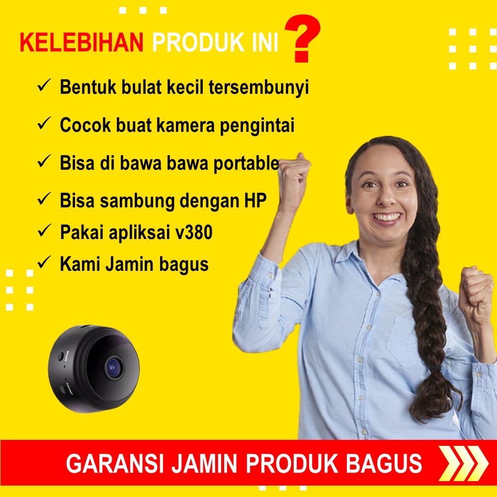 KAMERA CCTV MINI TERSEMBUNYI TANPA KABEL WIFI CAMERA PENGINTAI KECIL WIRELESS SPYCAM SPY HIDDEN CAMERA IP CAM MURAH TERHUBUNG HP PORTABLE PENGINTIP MATA2 JS115