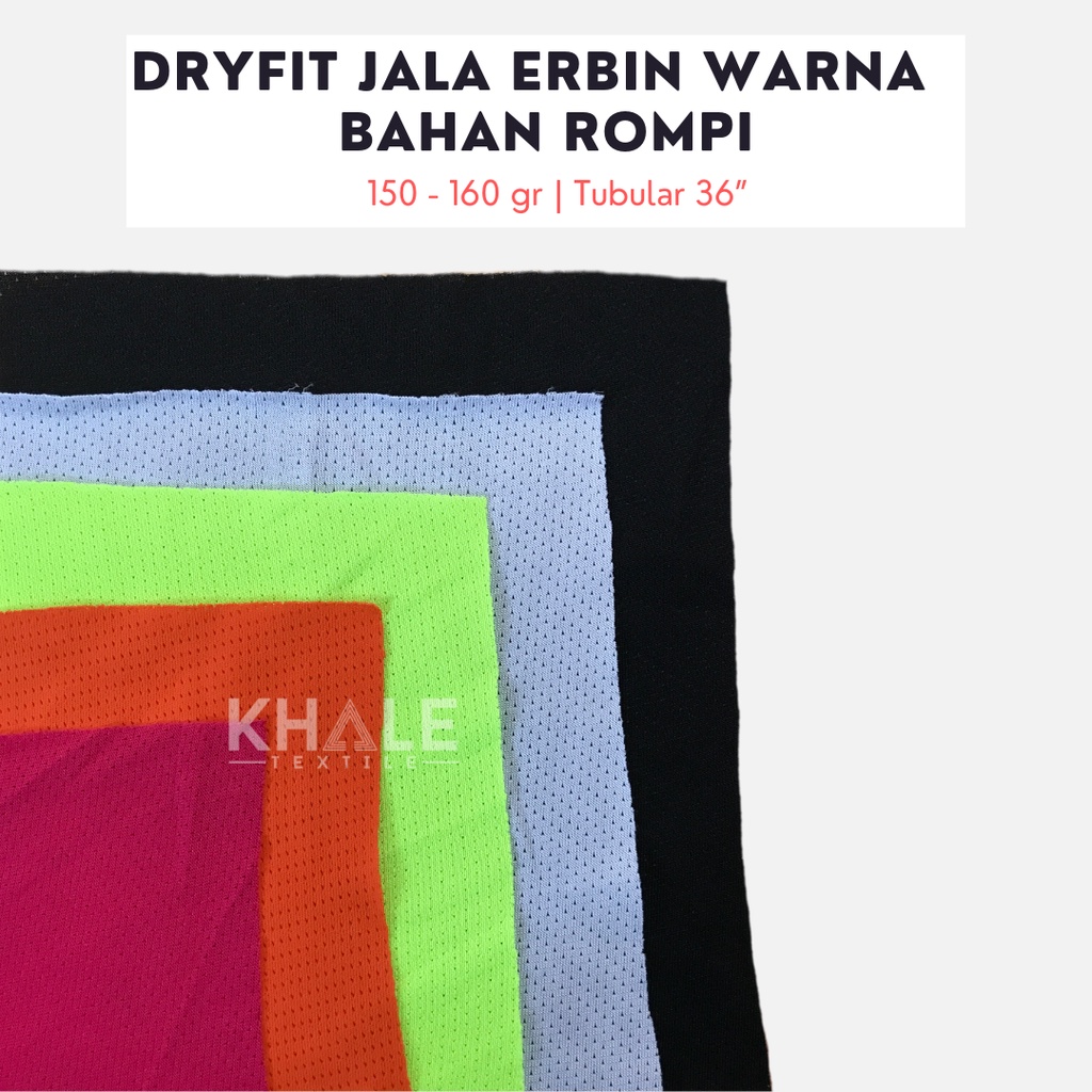 Bahan Kain Drifit Jala Erbin Warna Premium Rompi Jersey Dryfit Polyester