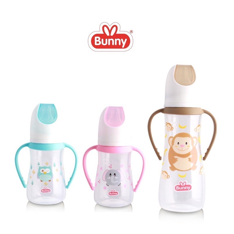 LUSTY BUNNY BOTOL SUSU WITH HANDLE 125ML 250ML BPA FREE DB2413 / DB1213