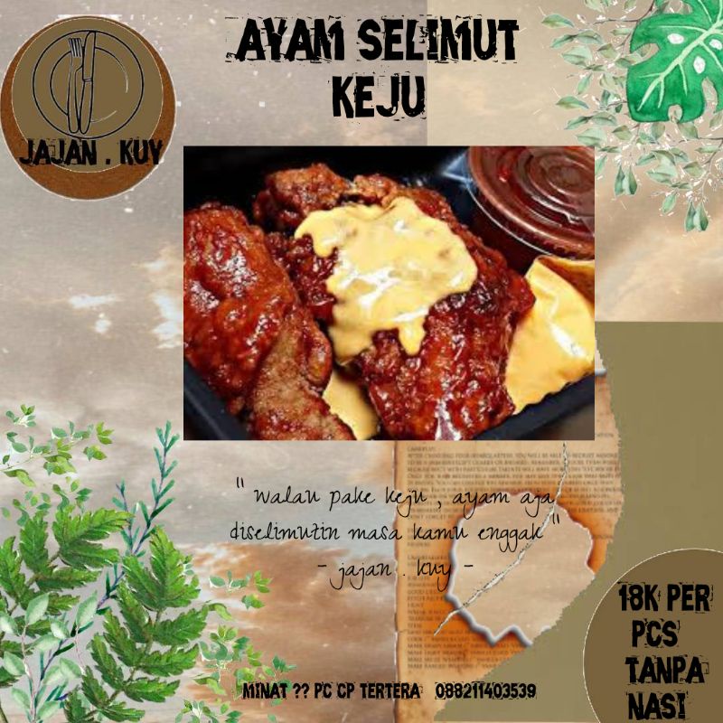 

ayam geprek dan ayam selimut keju