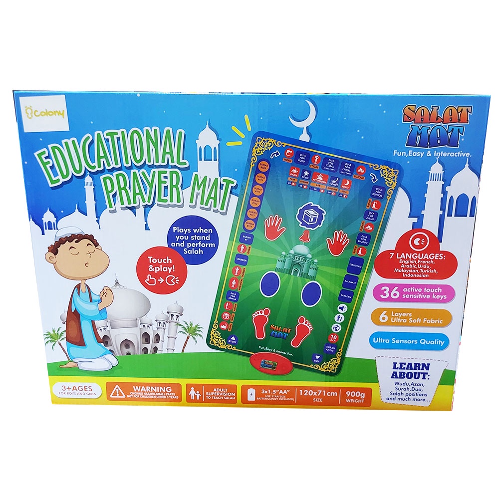 SALAT MAT SMART SAJADAH EDUKASI ANAK 7 BAHASA NEW UPGRADE / Sajadah Anak Educational Prayer Salat Mat Alat Belajar Salat untuk Anak Smart Sajadah