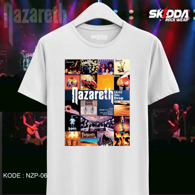 T Shirt Kaos Band Rock NAZARETH - NZP06 - Premium White NSA