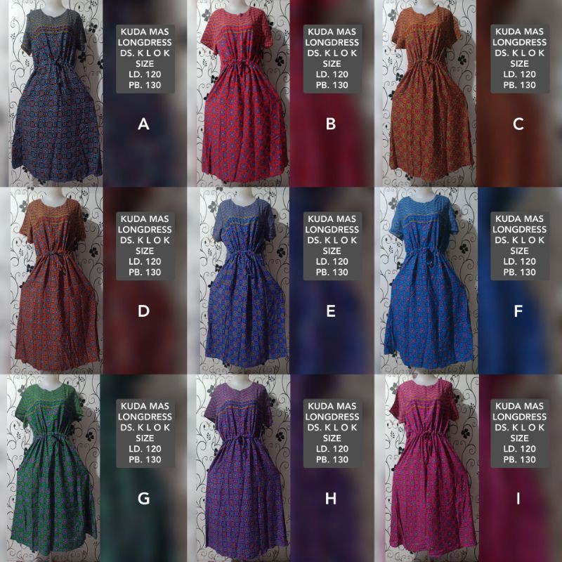 Daster LongDress KLOK RESLETING Merk KudaMas