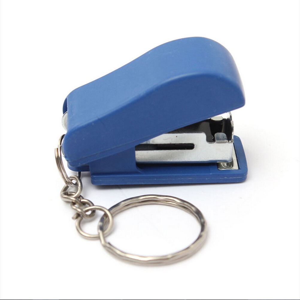 {LUCKID}Portable Keychain Mini Cute Stapler For Home Office School Paper Bookbinding Gif