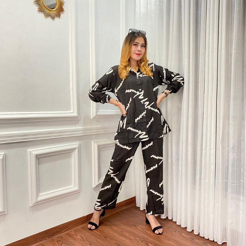 BELLE ONE SET / SETELAN RAYON DAILY ONE SET BAJU SETELAN WANITA KEKINIAN-ONESET(WOMEN SET)