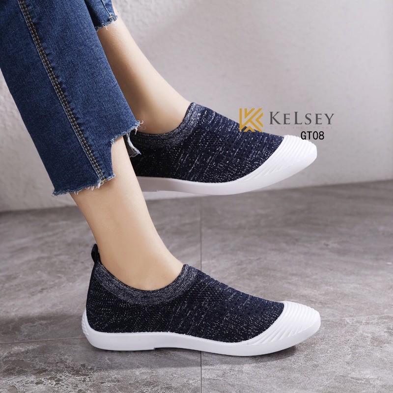 RESTOCK!!  NICOLE SEPATU FLYKNIT FLAT SHOES KELSEY #GT08 SLIP ON WANITA IMPORT