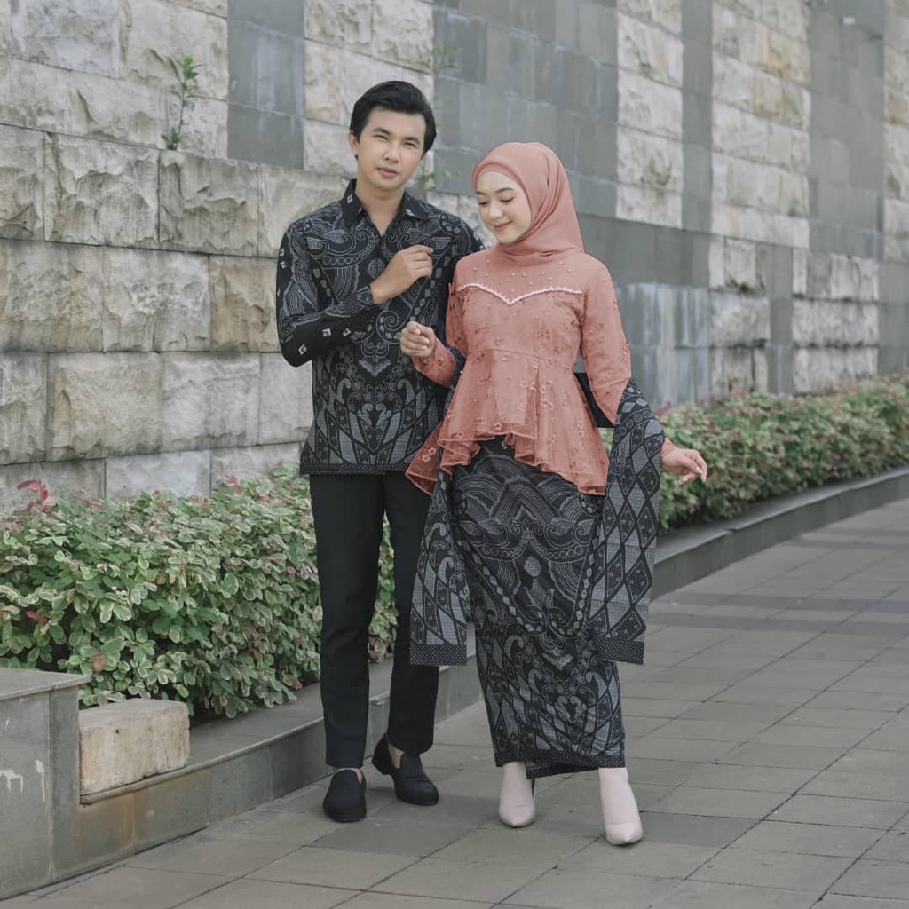 Kebaya Couple Modern Kebaya Tunangan Wisud WID BATIK KEBAYA COUPLE SEMI PRANCIS