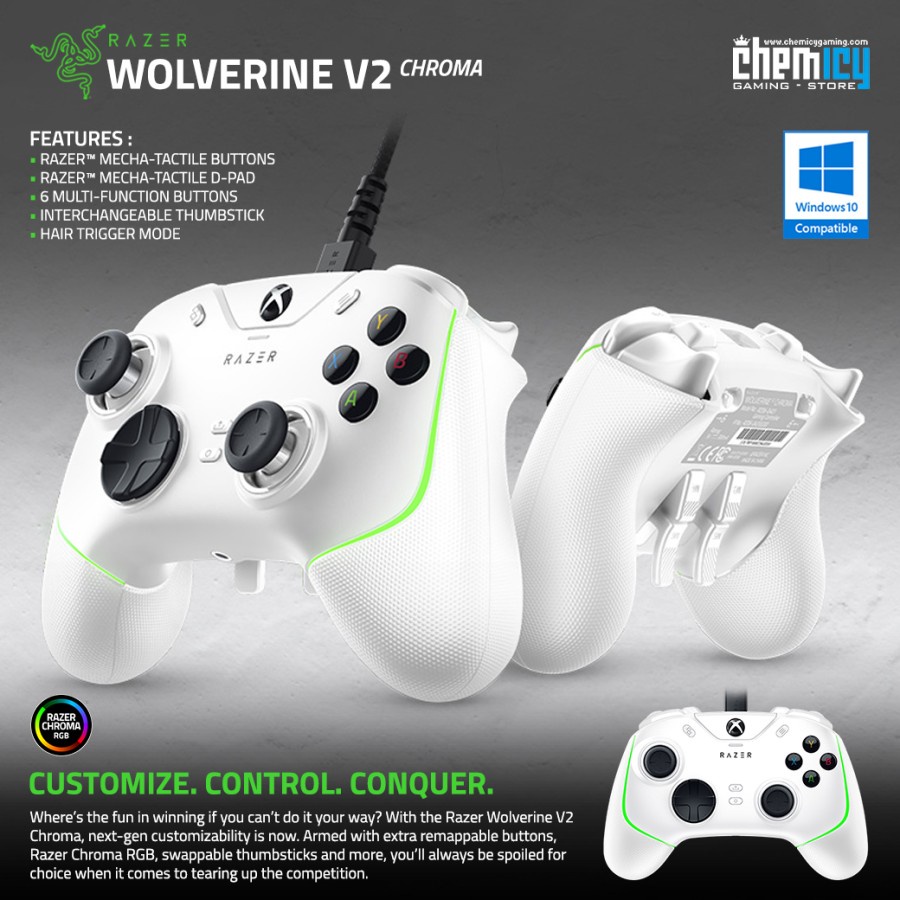 Razer Wolverine V2 Chroma White Gaming Gamepad / Joystick / Stick