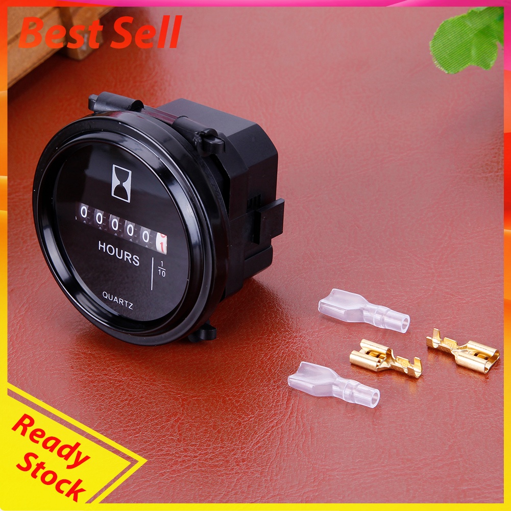 12v 24v 36v Hour Meter for Marine Boat Engine  2&quot; Round Waterproof Gauge