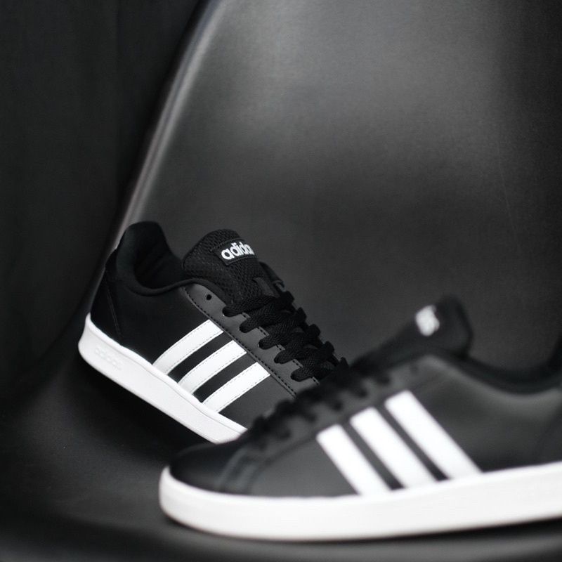 Adidas Grand Court Black White Original OEM / Sepatu Sneakers Pria Original