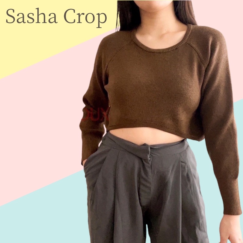 Sweater sasha Crop rajut