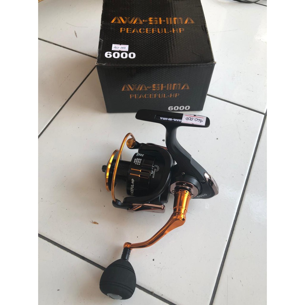 REEL PANCING SPINNING AWASHIMA PEACEFULL HP 5000 AND 6000 MAX DRAG 19KG POWER HANDLE MANTAP