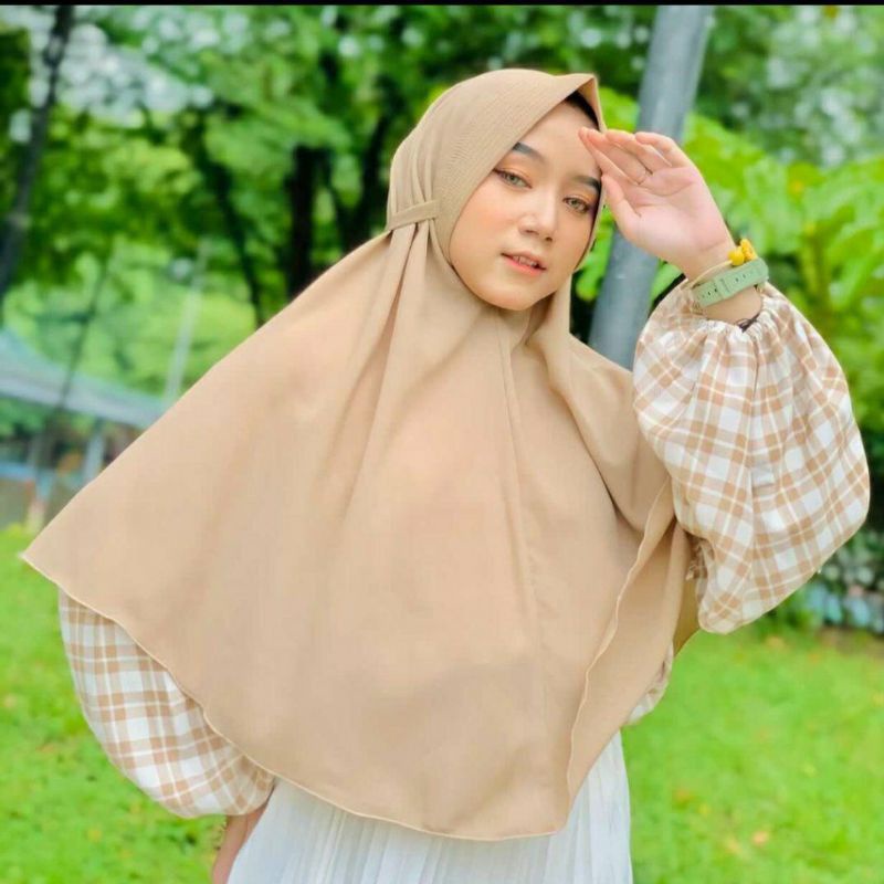 HIJAB BERGO MARYAM PET DIAMOND STRETCH/ KERUDUNG MARYAM PET TALI