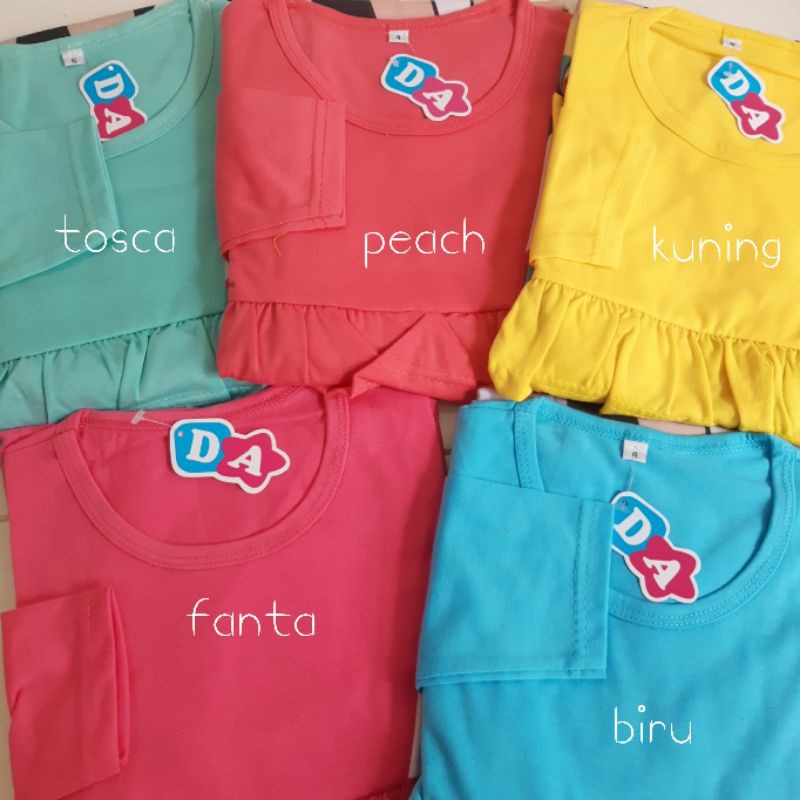 Grosir Gamis Dedina Anak 3pcs Size 101214 - Gamis Anak Karakter