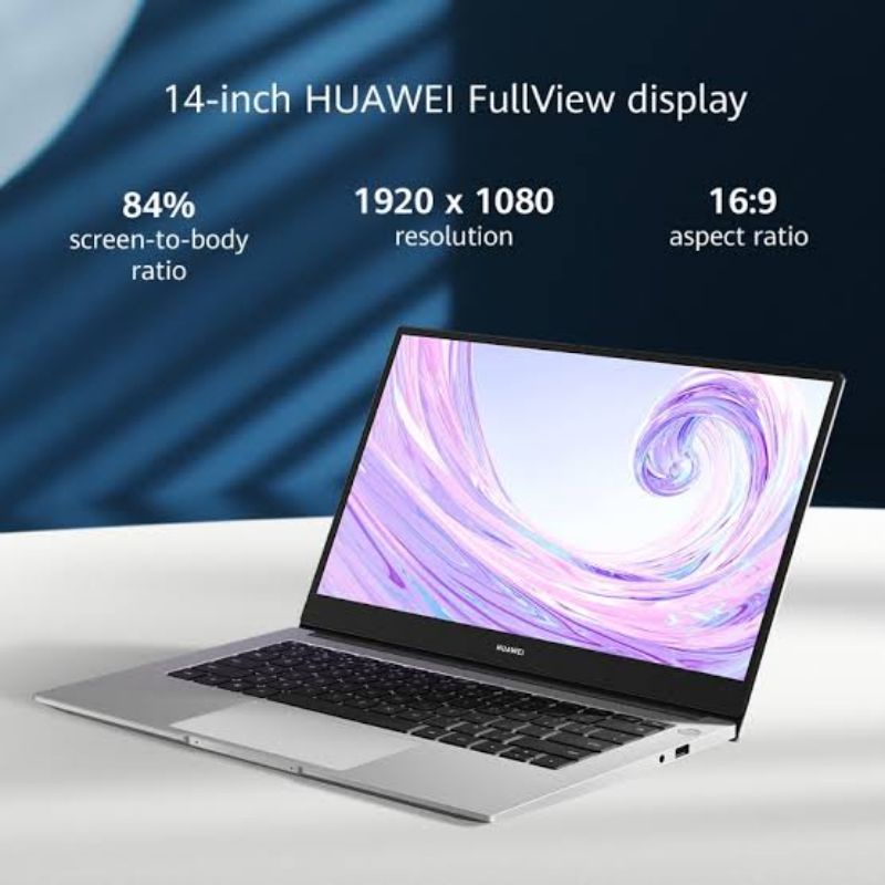 HUAWEI MateBook D14 i3 Laptop [Intel i3/8GB/256GB] | 14-Inch FullView Display