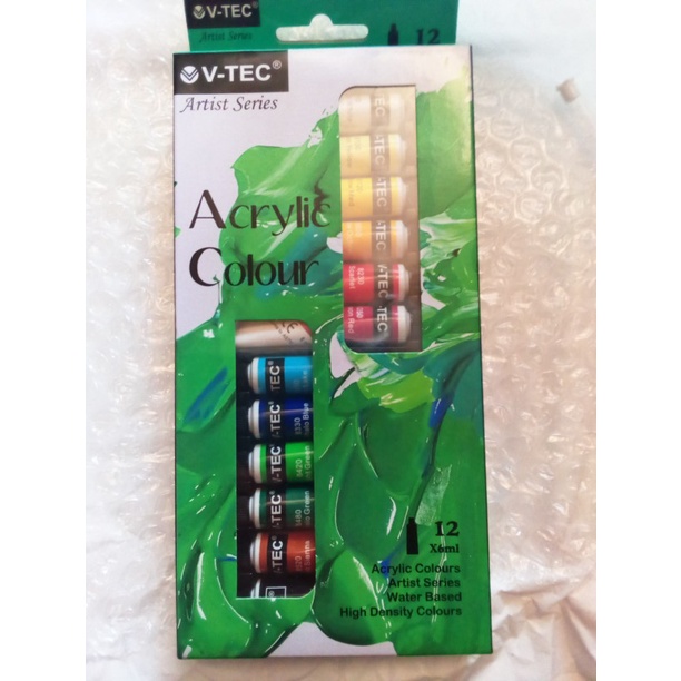 V-TEC CAT Acrylic 12 x 6ml - VTEC CAT AKRILIK SET 12 VT-612A VT-612