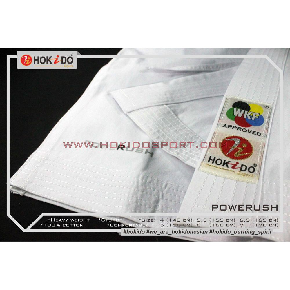 Baju Karate Kata HOKIDO POWERUSH WKF APPROVED Original