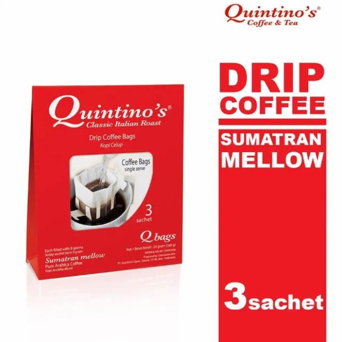 

^^^^^] Quintinos coffee / drip coffee bags Sumatra mellow 3 x 8 gram