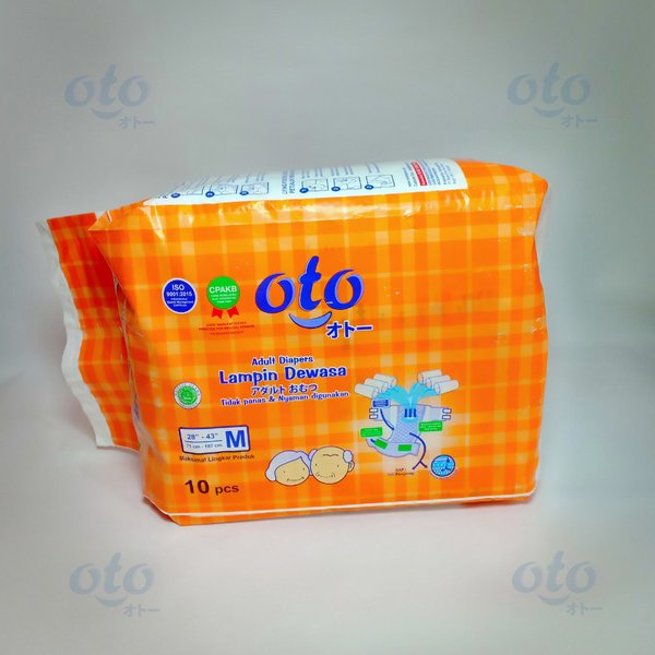 popok dewasa - kesehatan, diapers, perekat  RAK - OTO Diapers Adult Popok Dewasa model Perekat ukuran M - isi 10 pcs