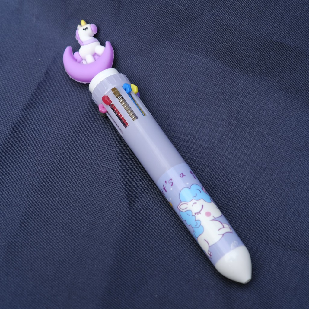 PEN CETEK 10 WARNA UNICORN BOLPEN UNICORN IMPORT PULPEN LUCU PERALATAN SEKOLAH ALAT TULIS UNICORN!!!