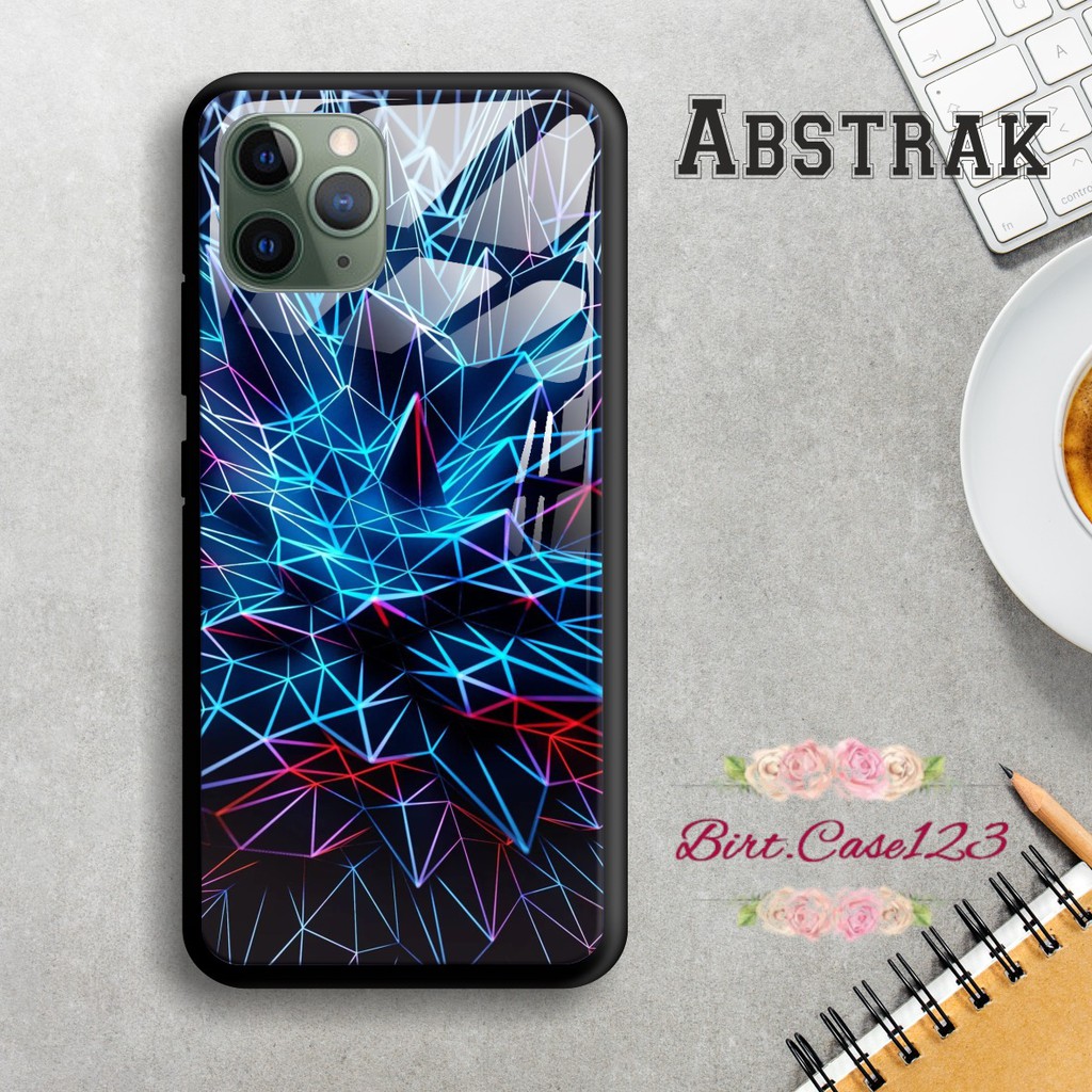 Back case glass ABSTRAK Oppo A3s A1k A5 A9 2020 A7 F9 A5s A31 A52 a53 A92 A37 A57 A59 A71 A83 BC1366