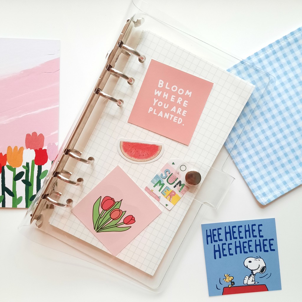 

Cover Binder Transparan 6 Ring A5 & A6 | Aesthetic Binder