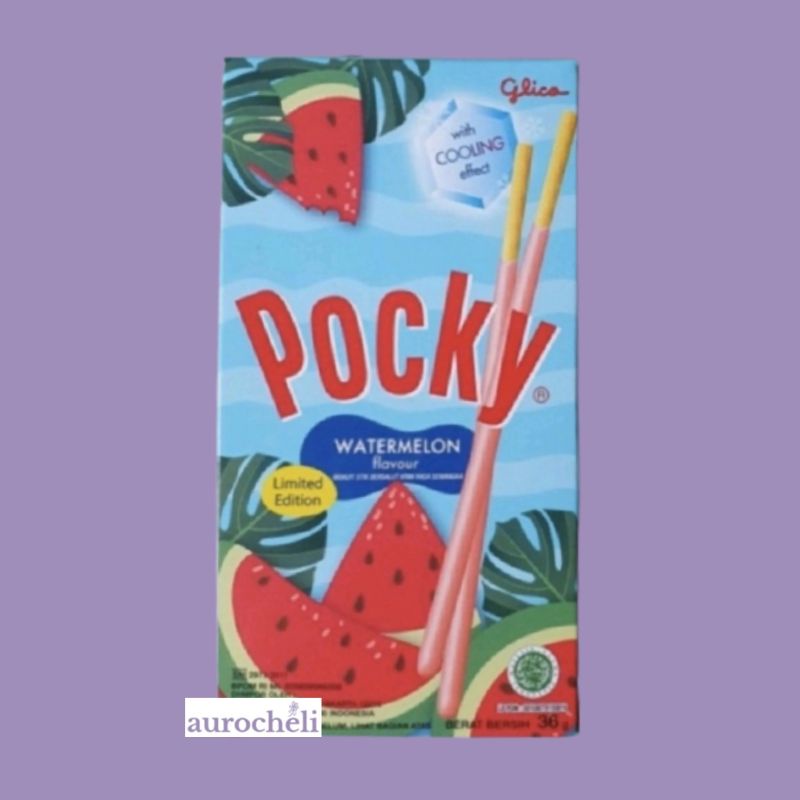 JAJAN JEPANG POCKY WATERMELON LIMITED EDITION WITH COOLING EFFECT / POCKY GLICO / POCKY SEMANGKA / P