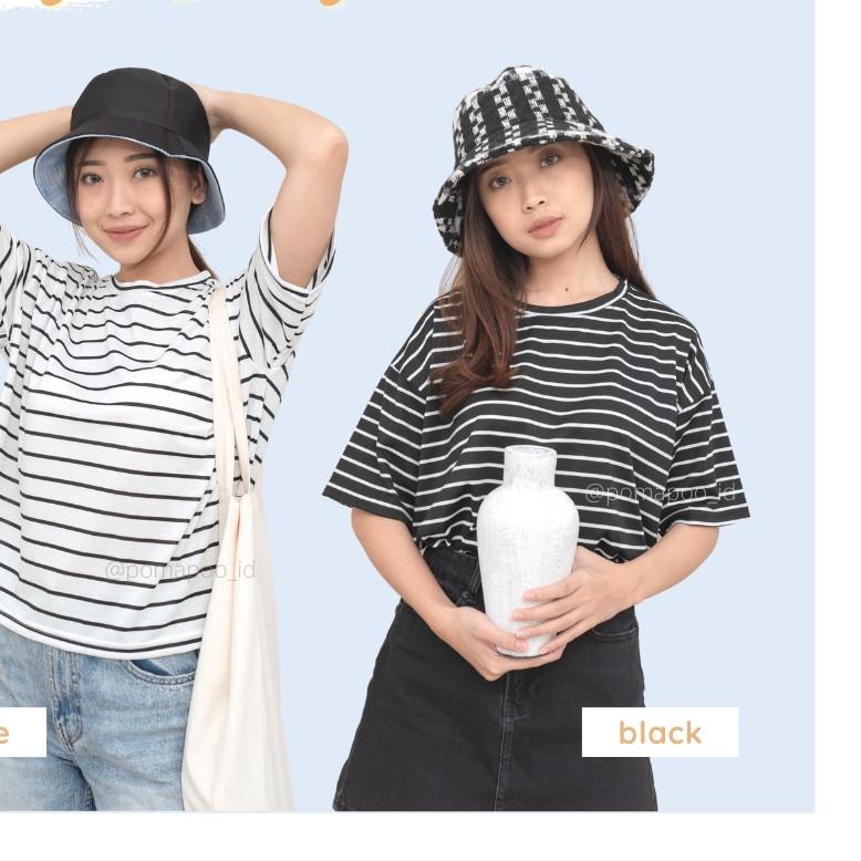 ○ POMAPOO - Kaos Fashion Wanita Kaos Zebra Oversized Shirt Set ➺