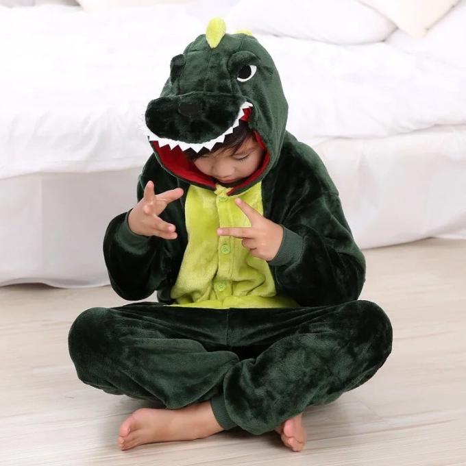 BAJU ONESIE KOSTUM DINO DINOSAURUS HIJAU ANAK COSPLAY PIYAMA
