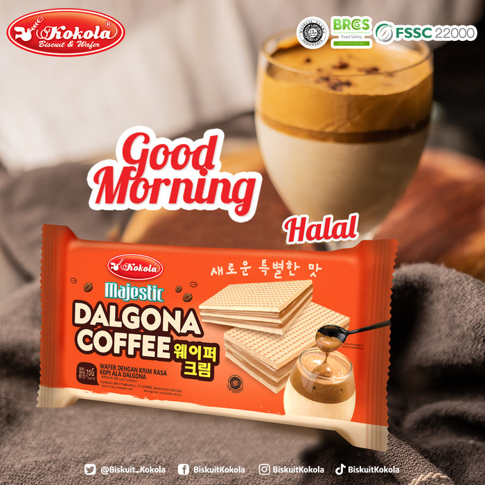 

TRYa7s Kokola Majectic Wafer Cream Dalgona Coffe 70 Gram Sd58Rs