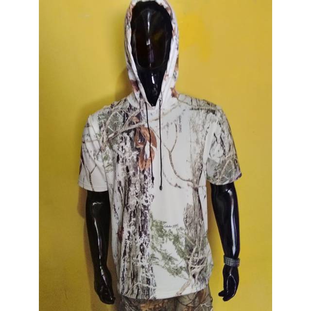 Baju hodie lengan pendek camo
