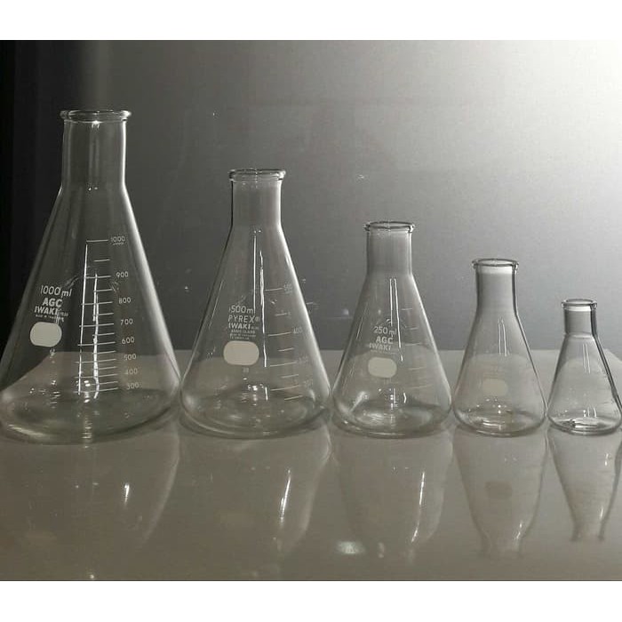 Jual Erlenmeyer Flask 500 Ml Iwaki 4980fk500 Shopee Indonesia 6651