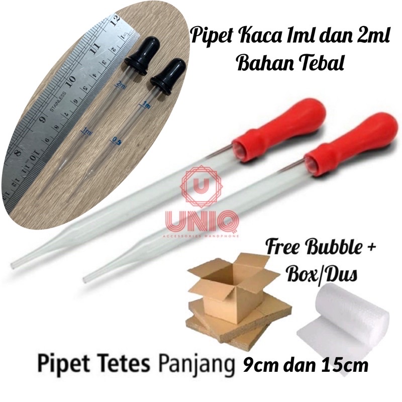 Pipet Tetes Kaca 15 cm Pipet Tetes Artemia Kutir Jentik 15cm