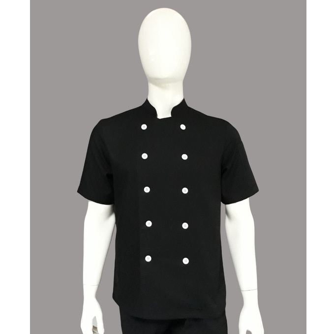 Chef Wear Baju Koki SS Pls Hitam