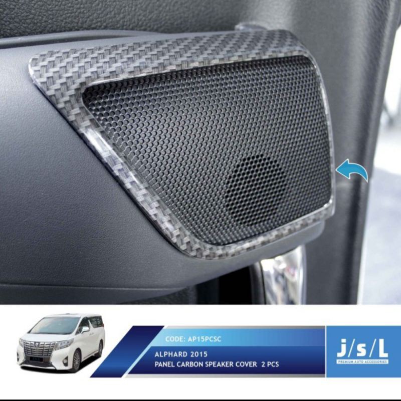 Cover speaker / speaker cover  all new Alphard Chrome &amp; Wood &amp; Carbon jsl