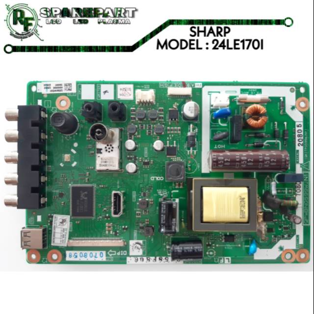 MB TV LED SHARP LC-24LE170I  Mainboard tv led sharp lc 24le170 i  mesin sharp 24le170
