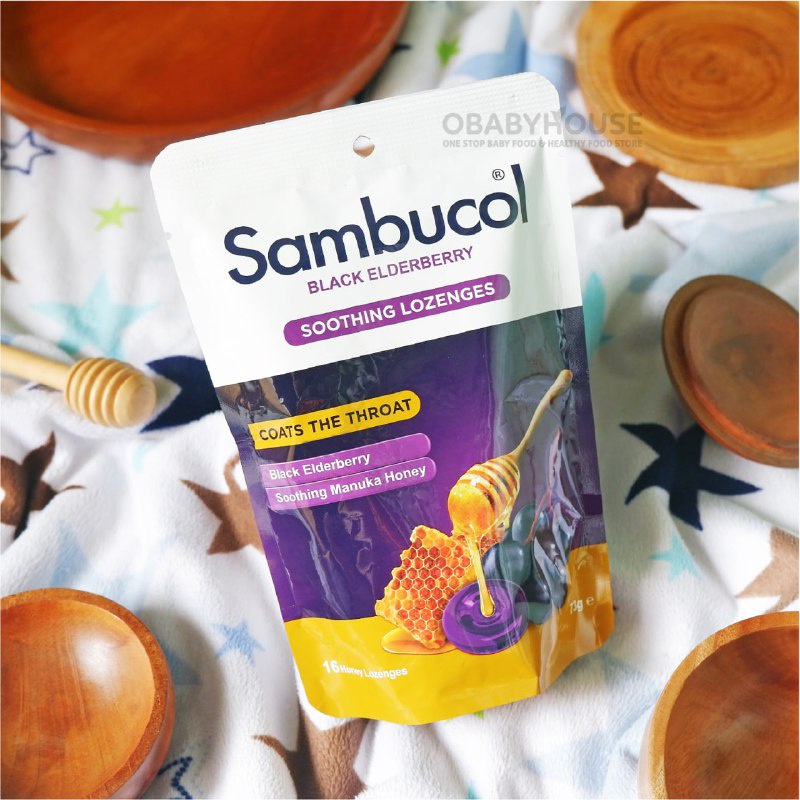 Sambucol Soothing Lozenges Coats The Throat 16 Honey Lozenges