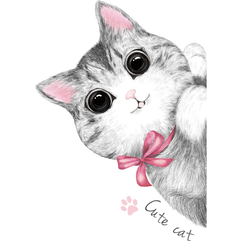 Gambar Stiker Kucing Lucu 
