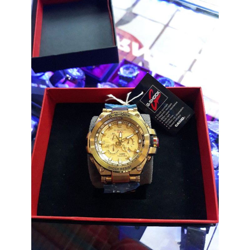 Jam Tangan Pria Casio G Shock MtG Gold Rantai Chrono aktif