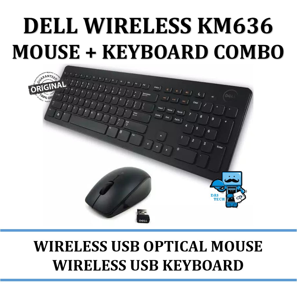 Keyboard + Mouse Dell KM636 Wireless Combo Keyboard and Mouse BeeCost
