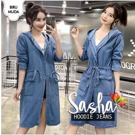 [ Jaket Outer Model & Desain Trend Terbaru ] Baju Atasan Outer Blazer Jeans Wanita Kekinian Elegan S