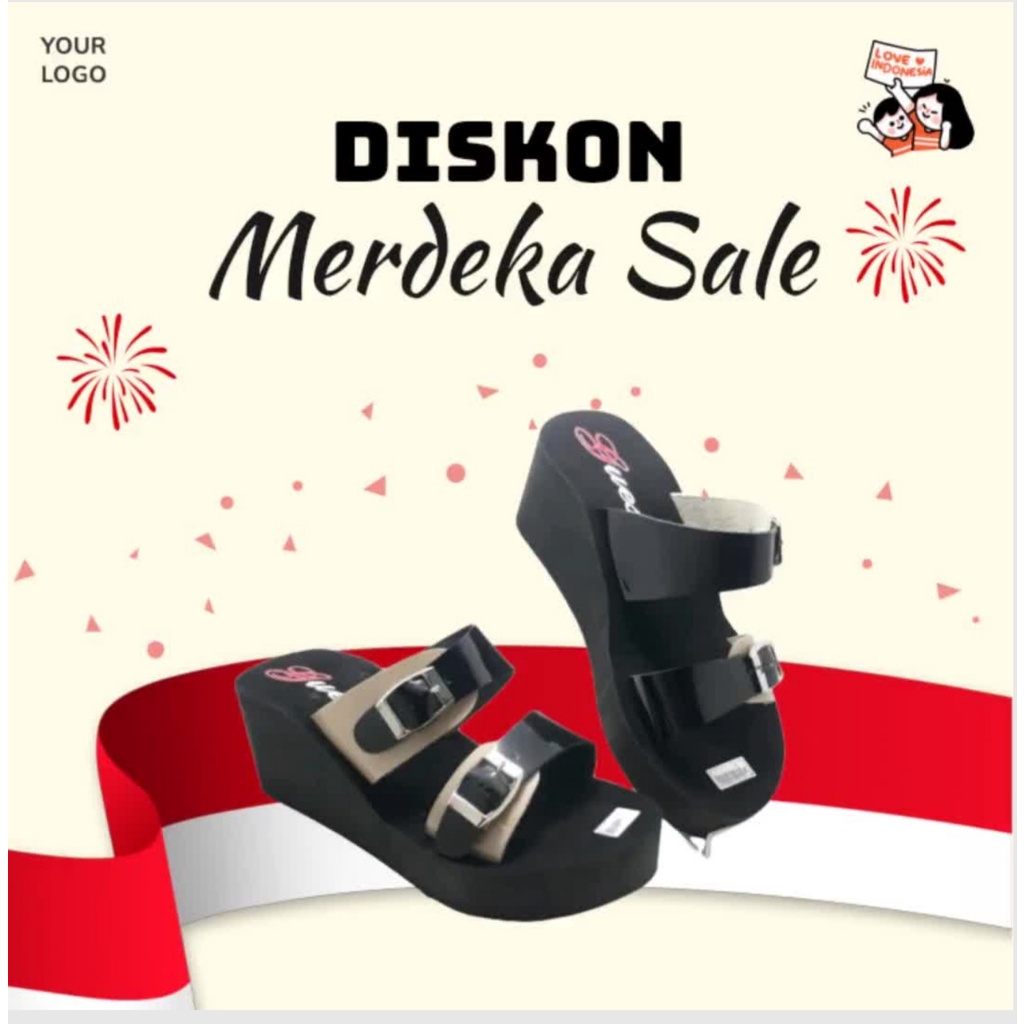 SANDAL WEDGES KOKOP BAN DUA GESPER