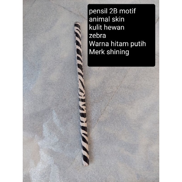 

pensil 2B motif animal skin kulit hewan zebra