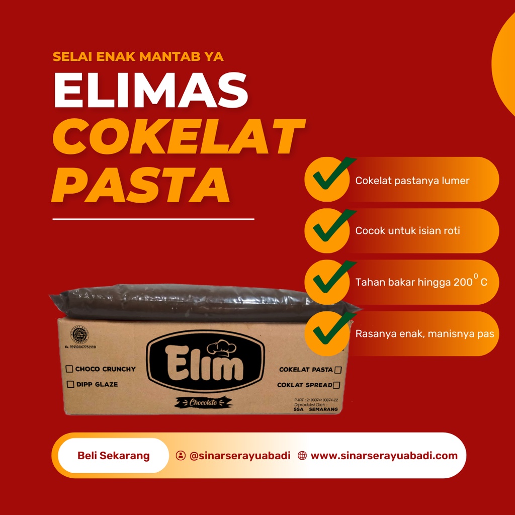 Elimas Cokelat Pasta / Selai Cokelat / Selai Enak / Elimas Selai Coklat / Cokelat Filling / Cokelat Spread