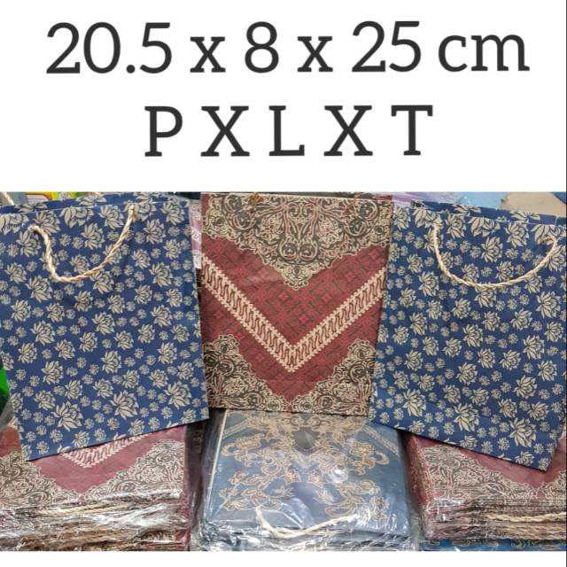 

PAPER BAG BATIK UK 20.5 X 8 X25 CM Satuan S1