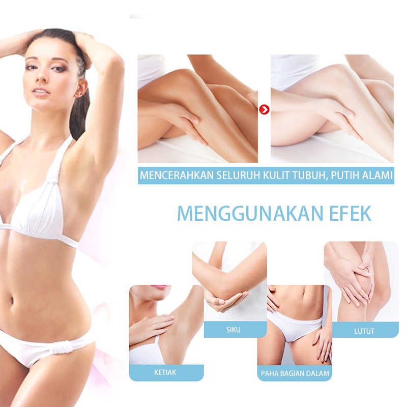 Cream Krim Pemutih selangkangan Pemutih ketiak Underarm Whitening cream Perawatan kewanitaan tubuh 60G Efektif memutihkan leher/tangan/kaki/miss v/Selangkangan/ ketiak/Aman dan tidak berbahaya