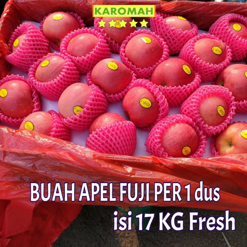 buah apel fuji perdus/buah apel perdus( 17 KG )/ buah apel per 1 dus besar